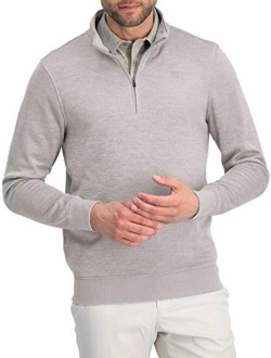 Dry Fit Pullover Sweaters for Men - Quarter Zip Fleece Golf Jacket - Tailored Fit