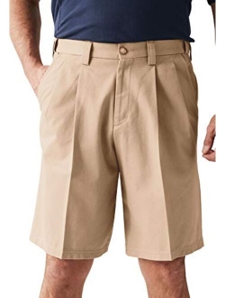 KingSize Men's Big and Tall Wrinkle-Free Expandable Waist Pleat Front Shorts