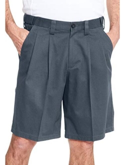 KingSize Men's Big and Tall Wrinkle-Free Expandable Waist Pleat Front Shorts