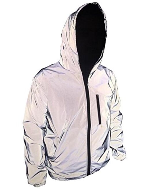 Mens 3M Super Bright Reflective Jacket Coat