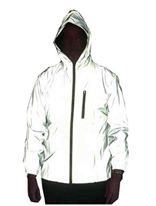 Mens 3M Super Bright Reflective Jacket Coat