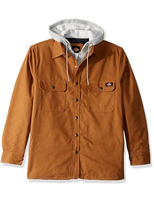 Dickies Men's Relaxed Fit Hooded Duck Quilted Shirt Jacket