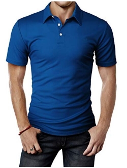 H2H Mens Active Cool Dry Cool-Pass Short Sleeve Polo T-Shirts of Various Styles