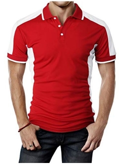 H2H Mens Active Cool Dry Cool-Pass Short Sleeve Polo T-Shirts of Various Styles