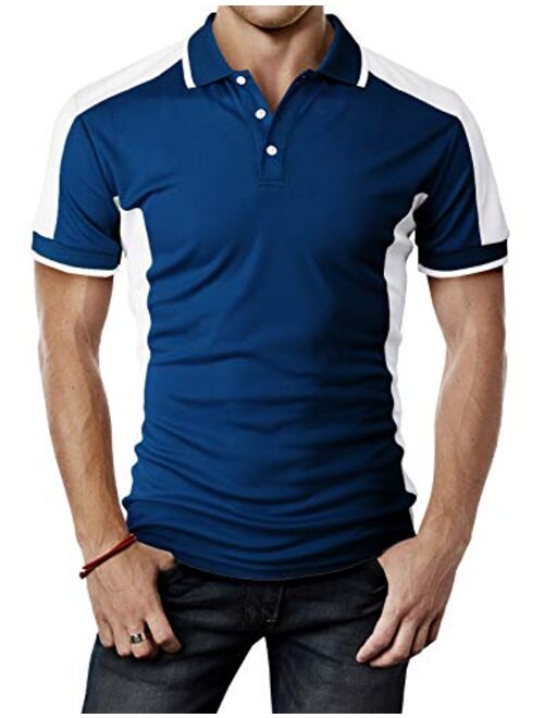 H2H Mens Active Cool Dry Cool-Pass Short Sleeve Polo T-Shirts of Various Styles