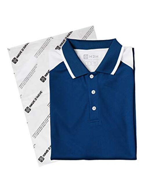 H2H Mens Active Cool Dry Cool-Pass Short Sleeve Polo T-Shirts of Various Styles