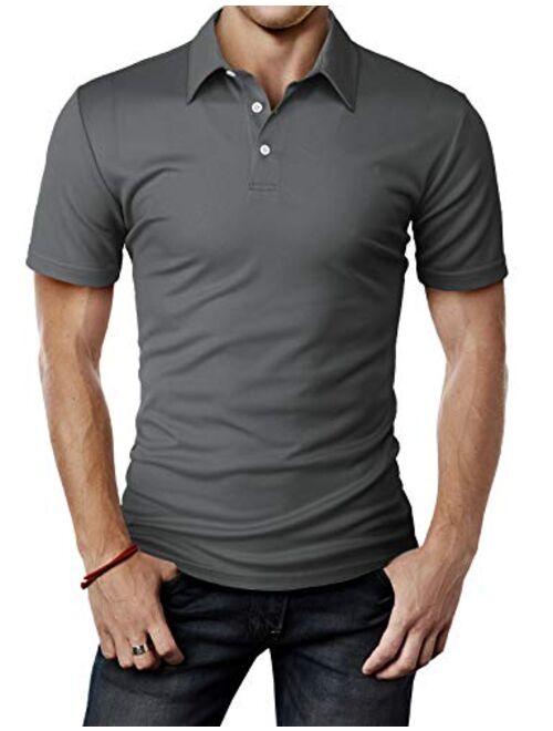 H2H Mens Active Cool Dry Cool-Pass Short Sleeve Polo T-Shirts of Various Styles