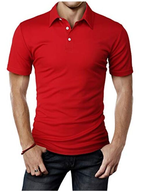 H2H Mens Active Cool Dry Cool-Pass Short Sleeve Polo T-Shirts of Various Styles