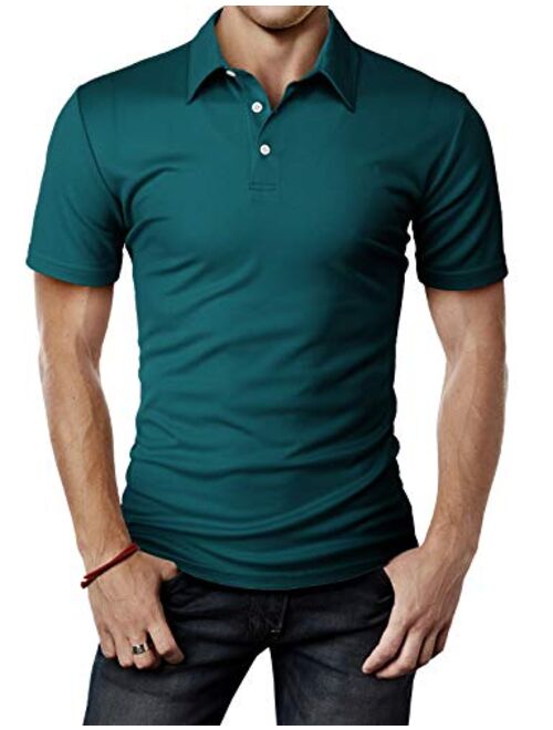 H2H Mens Active Cool Dry Cool-Pass Short Sleeve Polo T-Shirts of Various Styles