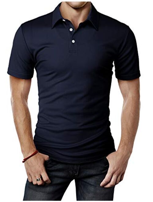 H2H Mens Active Cool Dry Cool-Pass Short Sleeve Polo T-Shirts of Various Styles