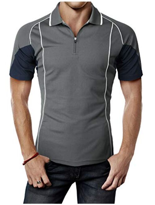 H2H Mens Active Cool Dry Cool-Pass Short Sleeve Polo T-Shirts of Various Styles