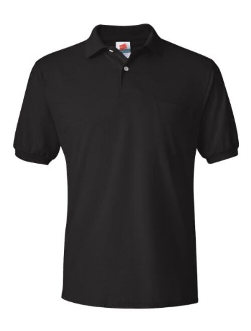 Hanes Men's Comfortblend Ecosmart Jersey Pocket Polo