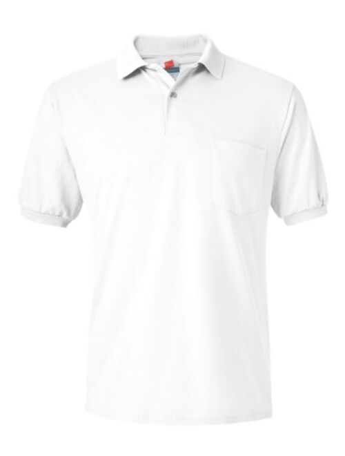 Hanes Men's Comfortblend Ecosmart Jersey Pocket Polo