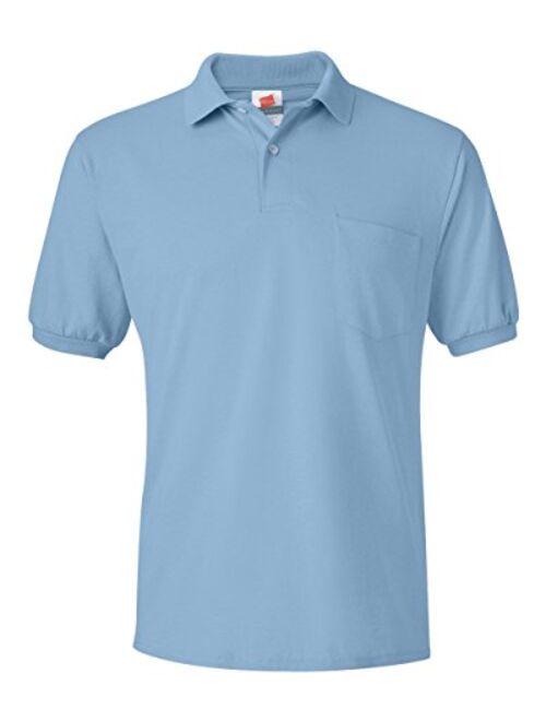 Hanes Men's Comfortblend Ecosmart Jersey Pocket Polo