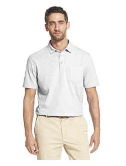 Men's Slim Fit Saltwater Dockside Short Sleeve Slub Solid Polo