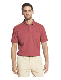 Men's Slim Fit Saltwater Dockside Short Sleeve Slub Solid Polo