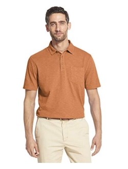 Men's Slim Fit Saltwater Dockside Short Sleeve Slub Solid Polo