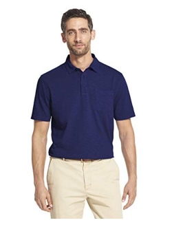 Men's Slim Fit Saltwater Dockside Short Sleeve Slub Solid Polo