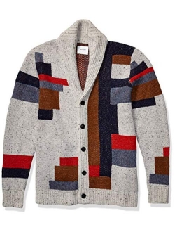 Men's Long Sleeve Shawl Collar Cardigan Sweater