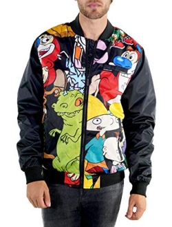 Members Only Men's Nickelodeon Mash Print Bomber Jacket