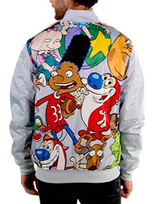 Members Only Men's Nickelodeon Mash Print Bomber Jacket