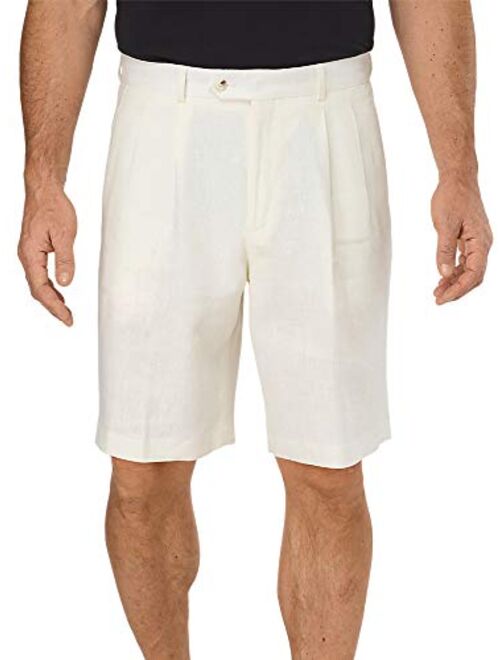 Paul Fredrick Men's Linen Pleated Shorts