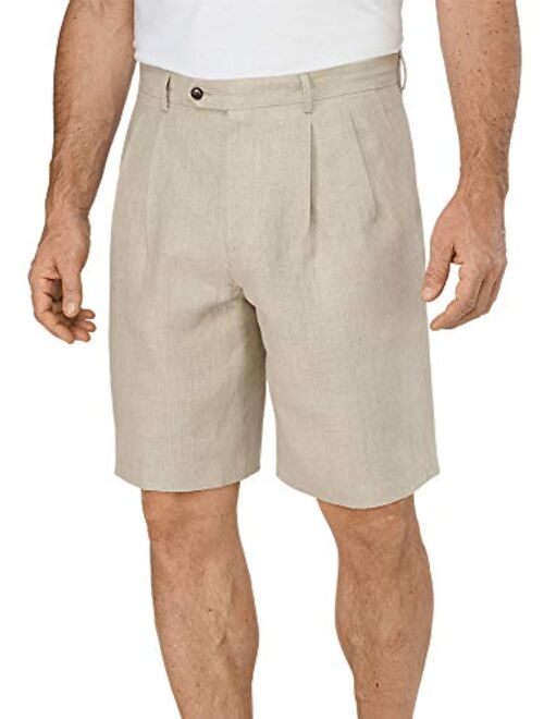 Paul Fredrick Men's Linen Pleated Shorts