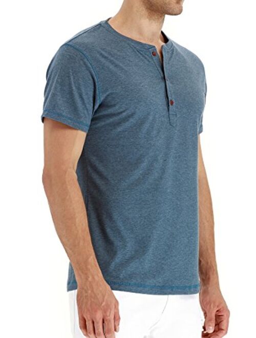 NITAGUT Mens Fashion Casual Front Placket Basic Long/Short Sleeve Henley T-Shirts