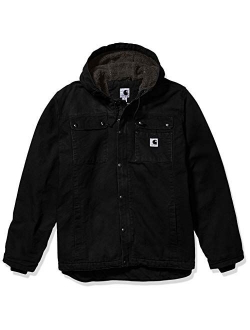 Men's Relaxed Fit Washed Duck Sherpa-Lined Utility Jacket