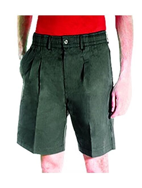 Creekwood Elastic Waist Twill Shorts for Big and Tall Men 100% Pure Cotton