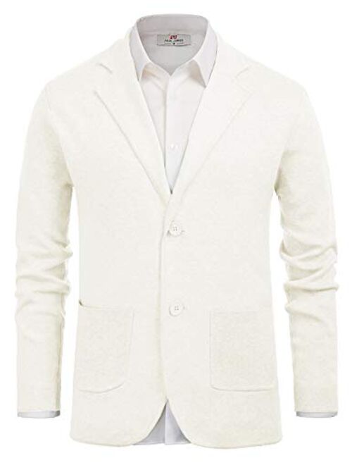 PJ PAUL JONES Mens Cardigan Sweater Shawl Collar Button Down Knitwear