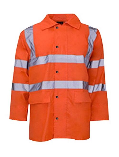 Forever Hi Viz Waterproof Rainsuit Set High Vis Visibility Jacket & Trouser