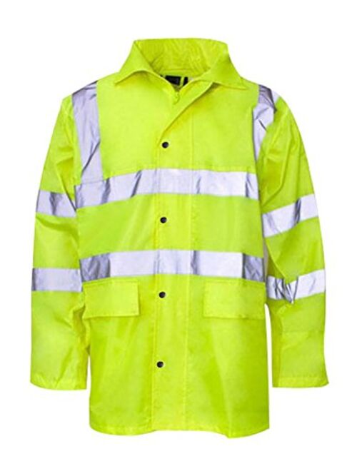 Forever Hi Viz Waterproof Rainsuit Set High Vis Visibility Jacket & Trouser