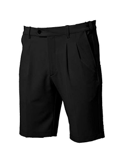 TGW Mens Pleated Expandable Waist Performance Golf Shorts