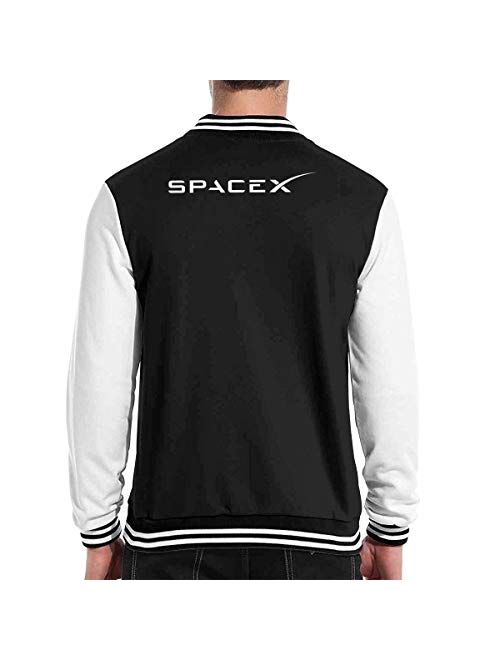 Unisex Women Mans SPACEX Baseball Uniform Jacket Sport Coat Plus Velvet Black Gift