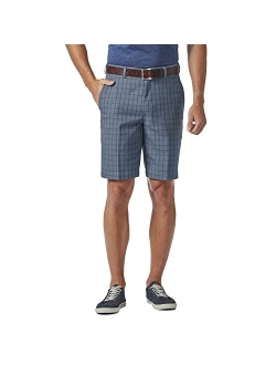 Men's Big and Tall Cool 18 Expandable-Waistband Woven Plaid Short