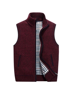 Msmsse Men's Soft Thick Knitted Cardigan Sweaters Vest