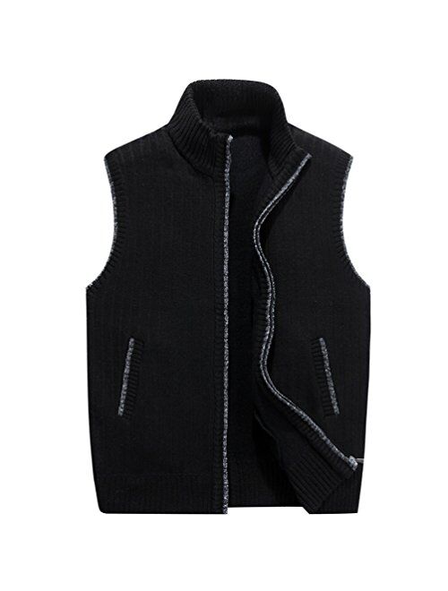 Msmsse Men's Soft Thick Knitted Cardigan Sweaters Vest