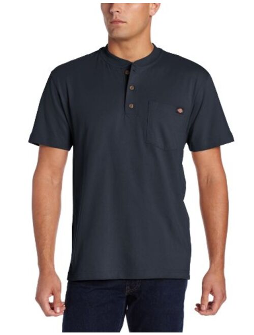 Dickies Men's Cotton Solid Short Sleeve Heavyweight Henley T-Shirt