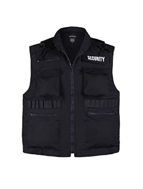 BACKBONE Mens Womens Unisex Army Style Uniform Security Vest - Black -Size S, M,L,XL,2XL