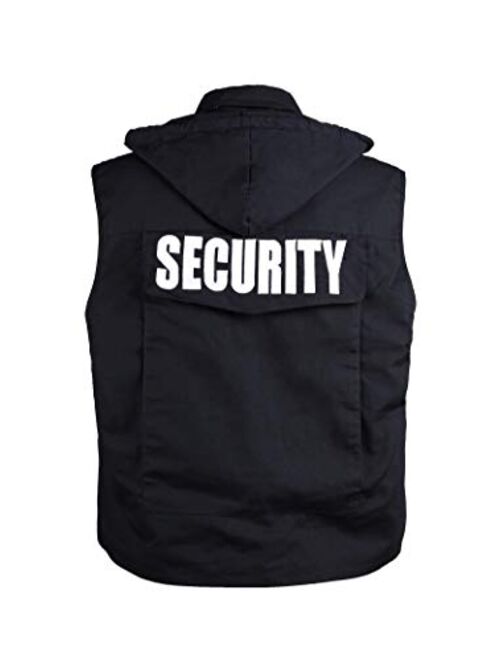 BACKBONE Mens Womens Unisex Army Style Uniform Security Vest - Black -Size S, M,L,XL,2XL