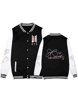 Dolpind Kpop BTS Love Yourself Baseball Jacket Jungkook Jhope V Suga Jin Jimin Rap Monster Unisex Sweatshirt Sweater Coat