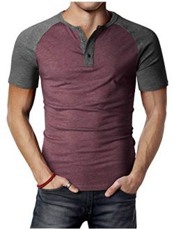 H2H Men Casual Slim Fit T-Shirt Short Sleeve Lightweight Shirt