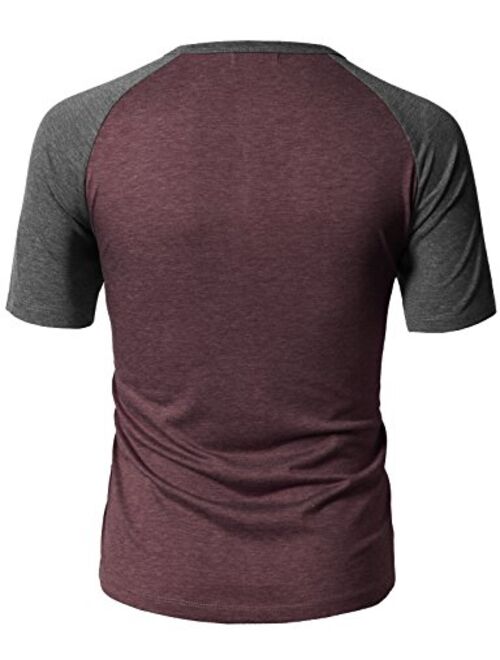 H2H Men Casual Slim Fit T-Shirt Short Sleeve Lightweight Shirt