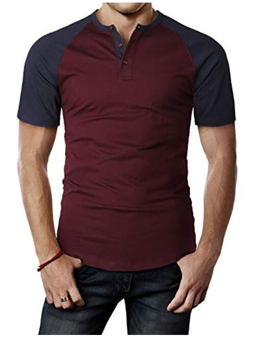 H2H Men Casual Slim Fit T-Shirt Short Sleeve Lightweight Shirt