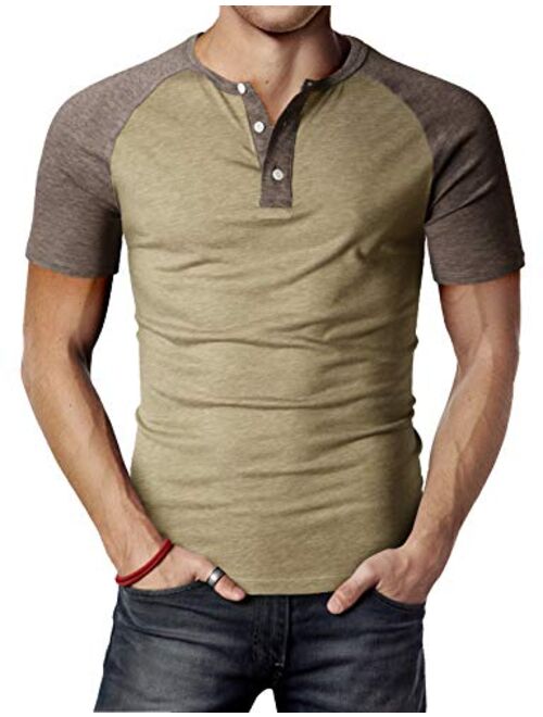 H2H Men Casual Slim Fit T-Shirt Short Sleeve Lightweight Shirt