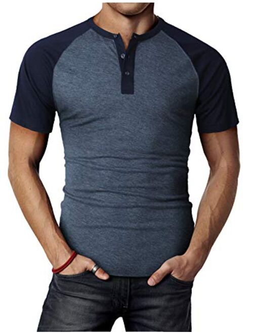 H2H Men Casual Slim Fit T-Shirt Short Sleeve Lightweight Shirt