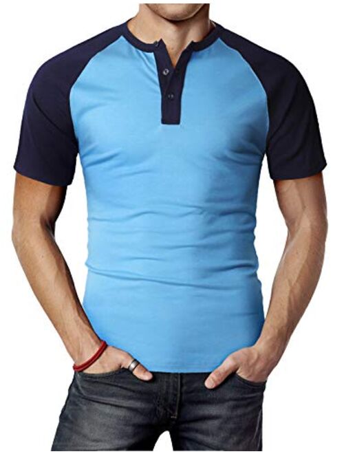 H2H Men Casual Slim Fit T-Shirt Short Sleeve Lightweight Shirt