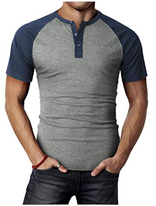 H2H Men Casual Slim Fit T-Shirt Short Sleeve Lightweight Shirt