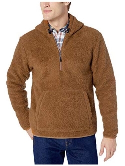 Amazon Brand - Goodthreads Men's Sherpa Fleece Zip Pullover with Hood